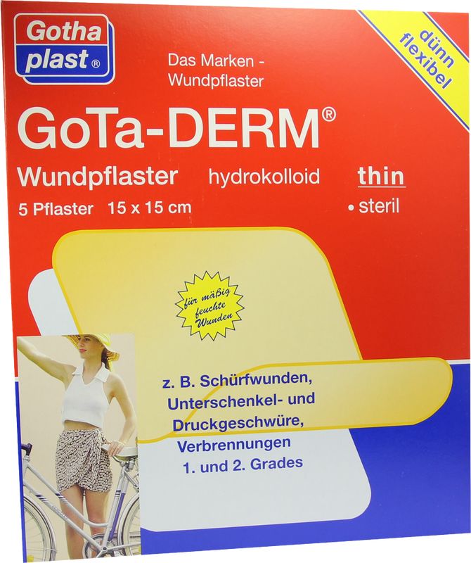GOTA-DERM thin hydrokoll.Wundpfl.steril 15x15 cm