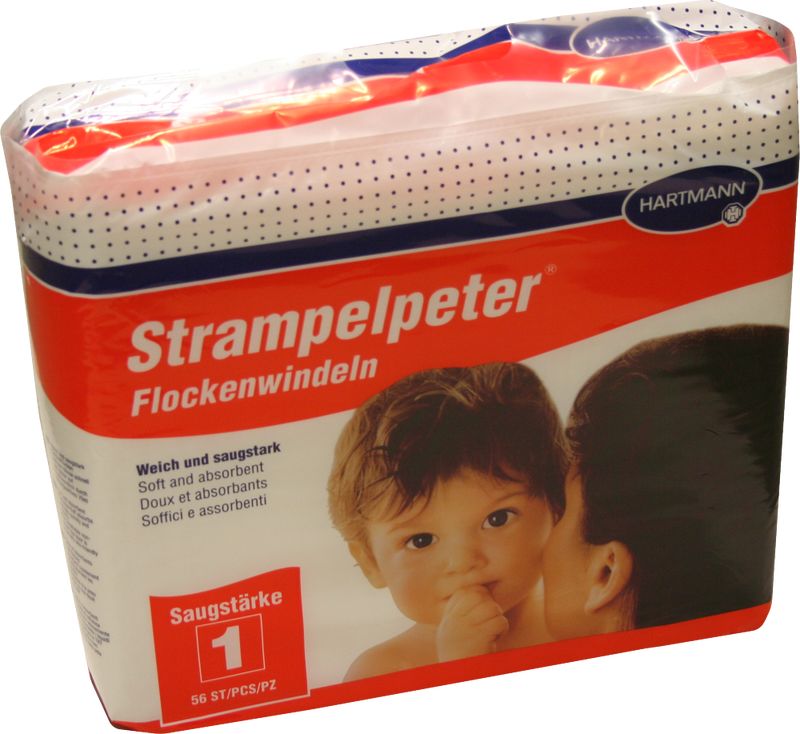 STRAMPELPETER Flockenwindeln Saugstrke 1