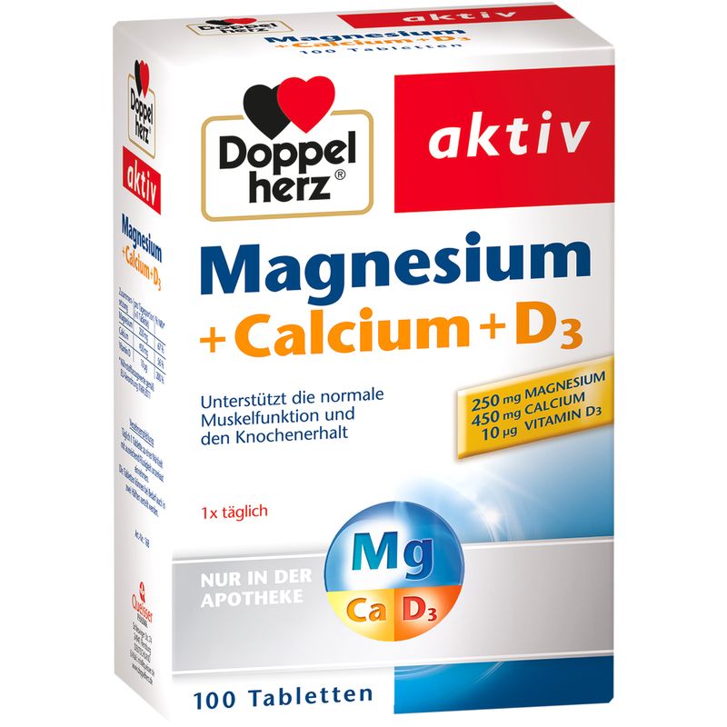 DOPPELHERZ Magnesium+Calcium+D3 Tabletten