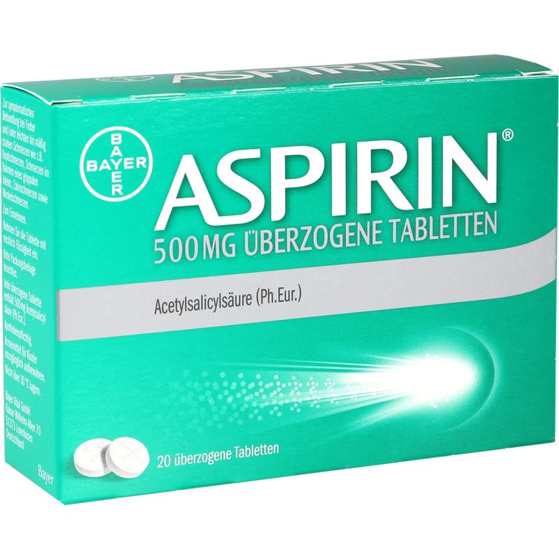 ASPIRIN 500 mg berzogene Tabletten