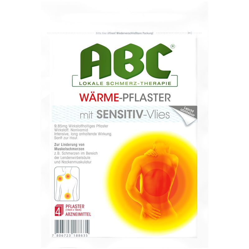 ABC Wrme-Pflaster sensitive Hansaplast med 10x14