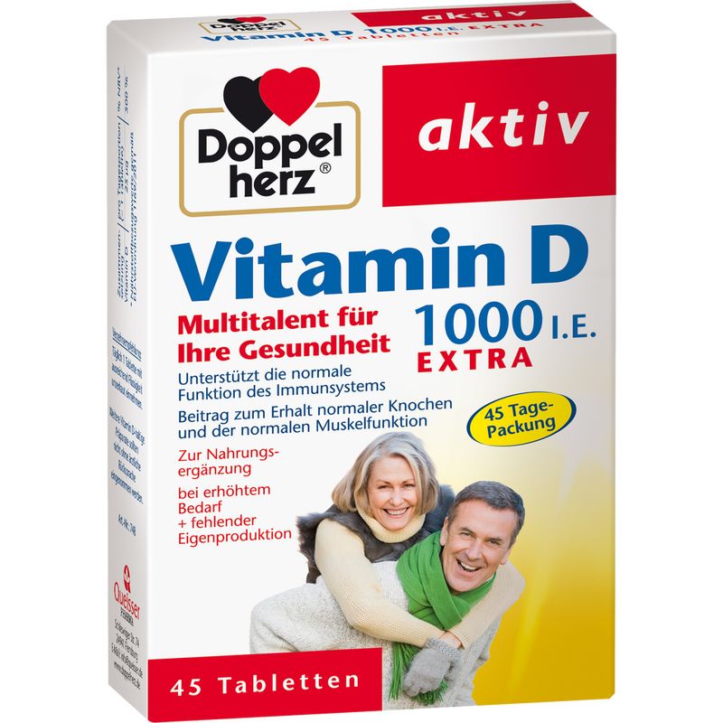 DOPPELHERZ Vitamin D3 1000 I.E. EXTRA Tabletten