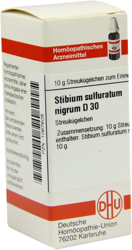 STIBIUM SULFURATUM NIGRUM D 30 Globuli