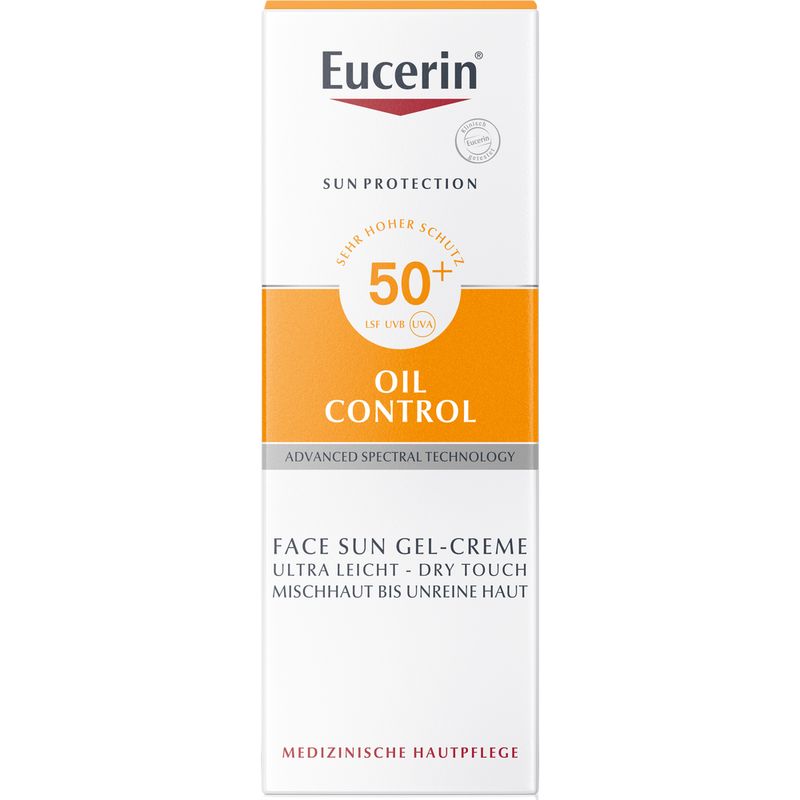 EUCERIN Sun Gel-Creme Oil Contr.Anti-Gl.Eff.LSF50+