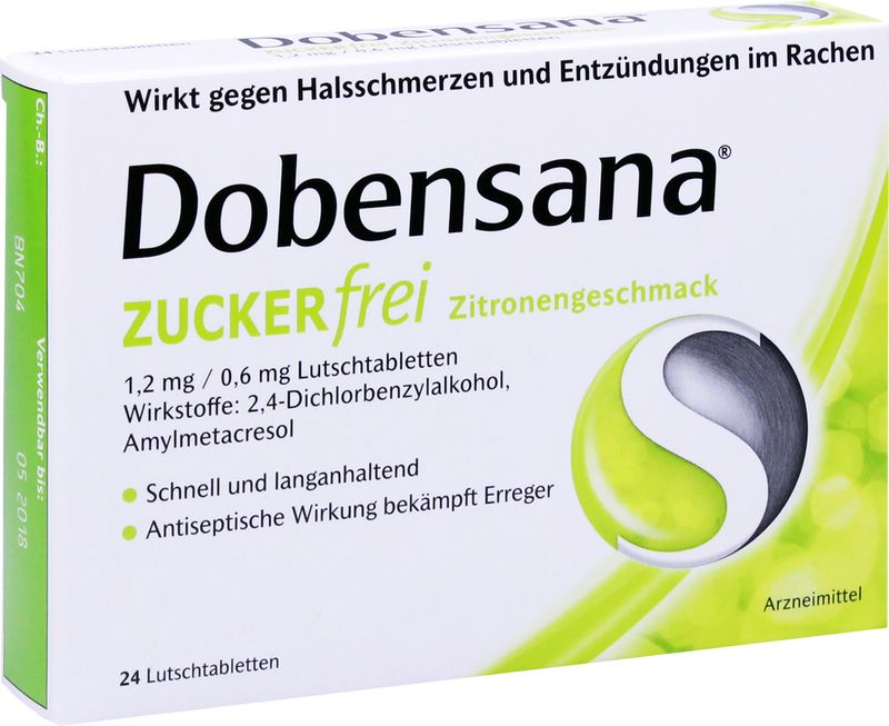 DOBENSANA zuckerfrei Zitronengesc.1,2mg/0,6mg Lut.