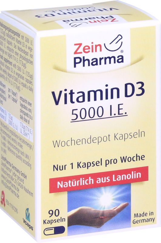 VITAMIN D3 5000 I.E. Wochendepot Kapseln