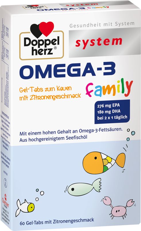 DOPPELHERZ Omega-3 Gel-Tabs family system