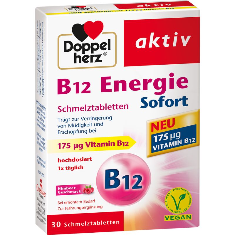 DOPPELHERZ B12 Energie Sofort Schmelztabletten