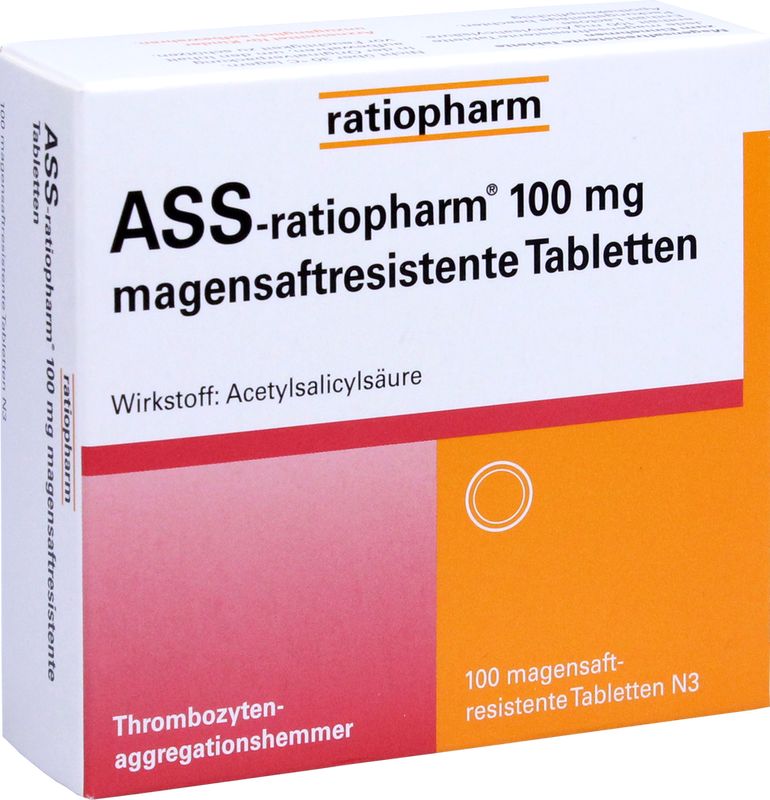 ASS-ratiopharm 100 mg magensaftres.Tabletten