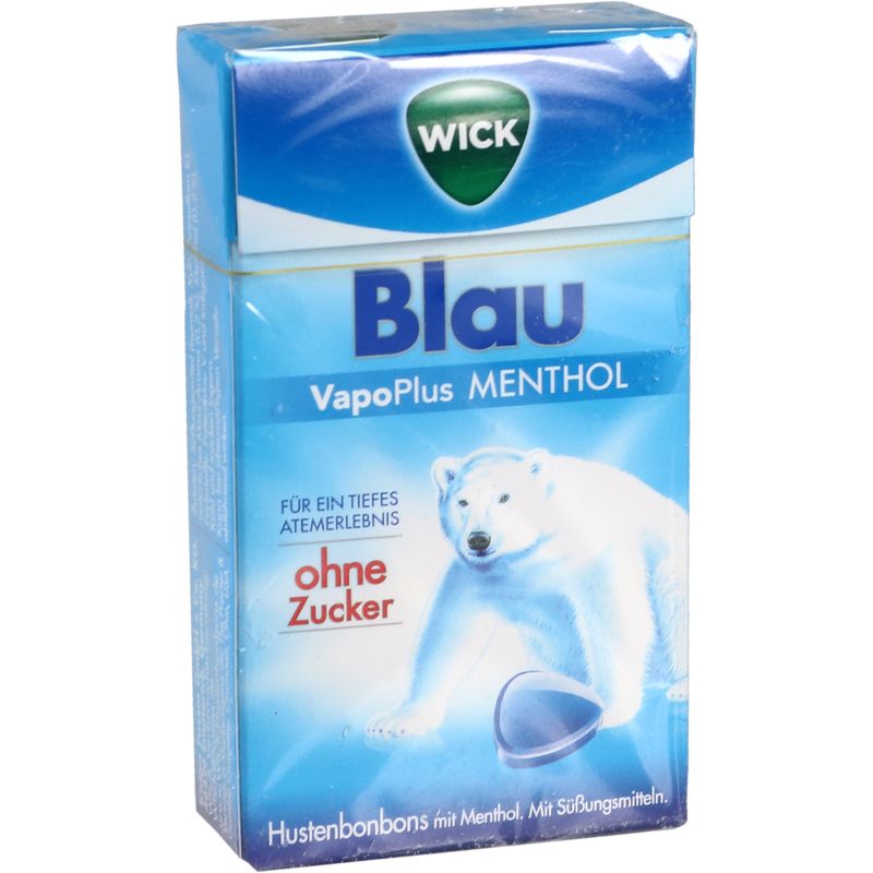 WICK BLAU Menthol Bonbons o.Zucker Clickbox