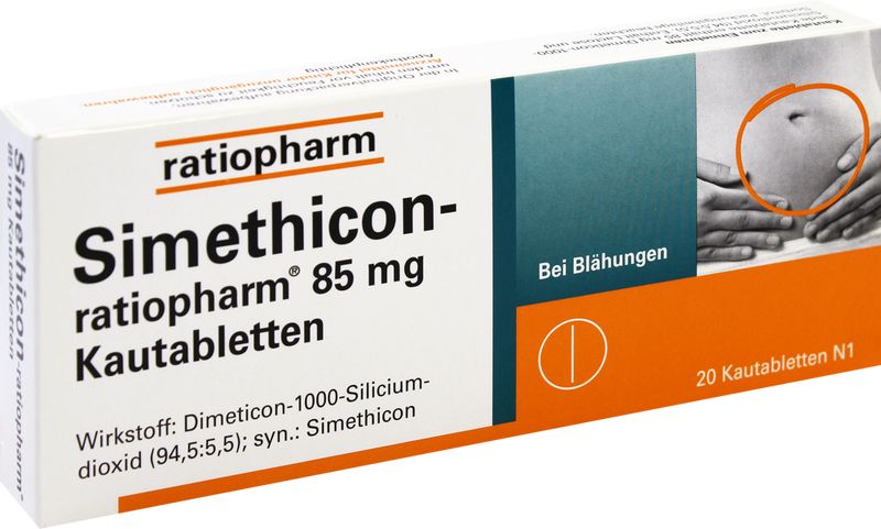 SIMETHICON-ratiopharm 85 mg Kautabletten