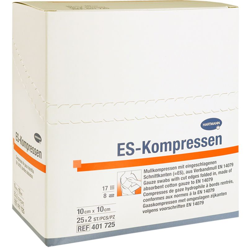 ES-KOMPRESSEN steril 10x10 cm 8fach