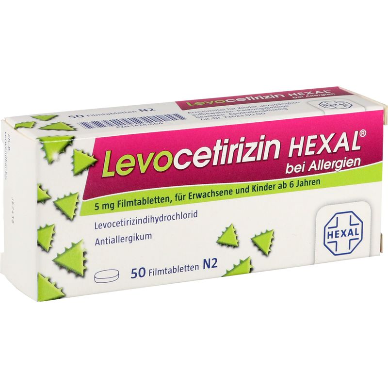 LEVOCETIRIZIN HEXAL bei Allergien 5 mg Filmtabl.