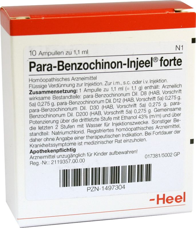 PARA BENZOCHINON Injeel forte Ampullen