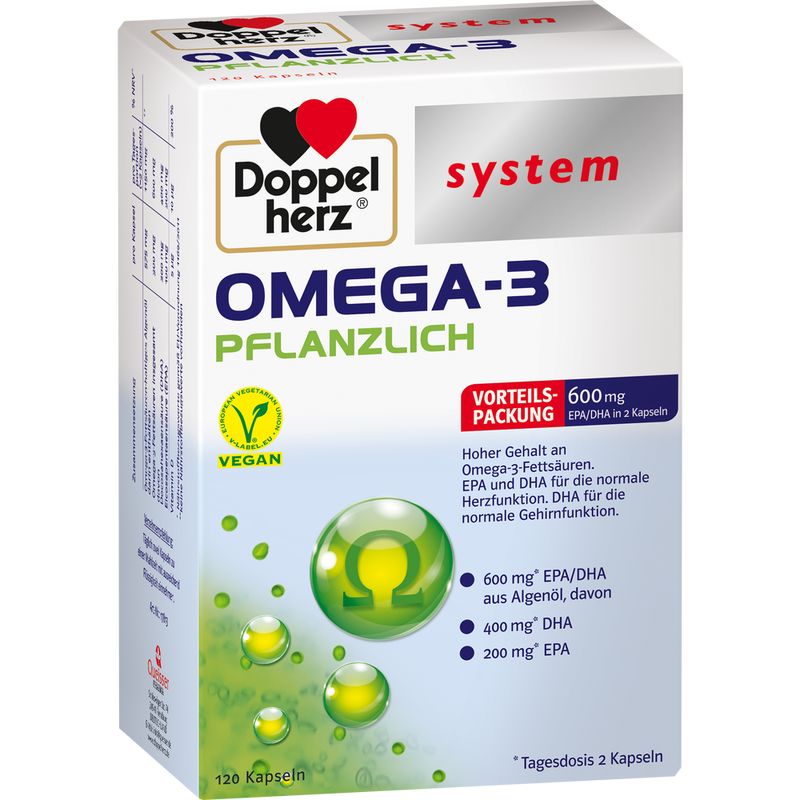 DOPPELHERZ Omega-3 pflanzlich system Kapseln