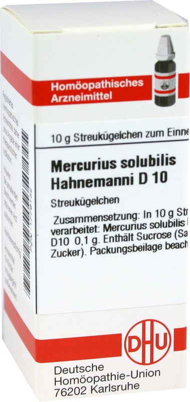 MERCURIUS SOLUBILIS Hahnemanni D 10 Globuli
