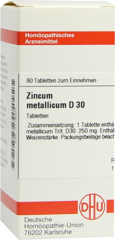 ZINCUM METALLICUM D 30 Tabletten