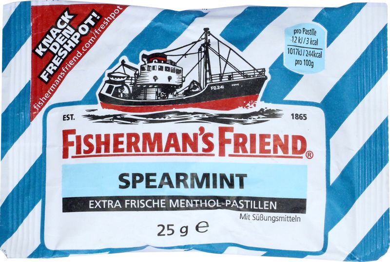 FISHERMANS FRIEND Spearmint ohne Zucker Pastillen