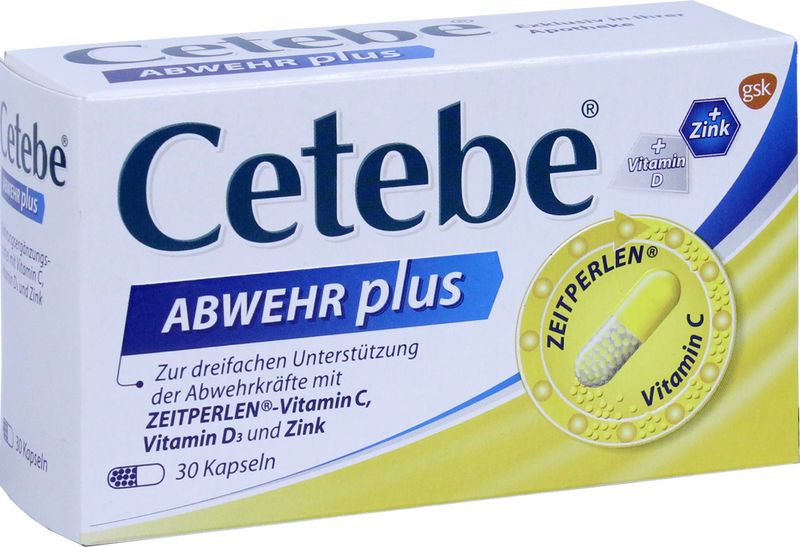 CETEBE ABWEHR plus Vitamin C+Vitamin D3+Zink Kaps.