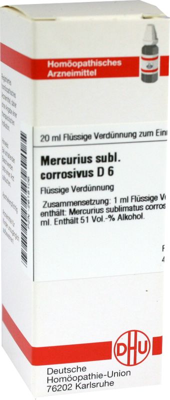 MERCURIUS SUBLIMATUS corrosivus D 6 Dilution