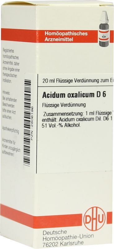 ACIDUM OXALICUM D 6 Dilution