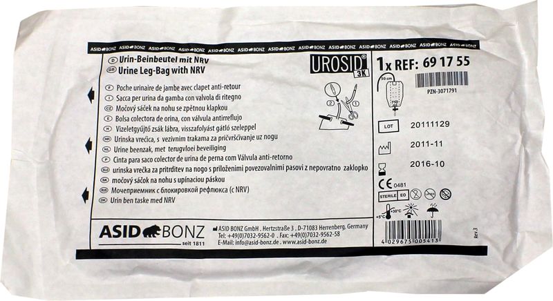 BEINBEUTEL 750 ml 50 cm steril Schlauch krzbar