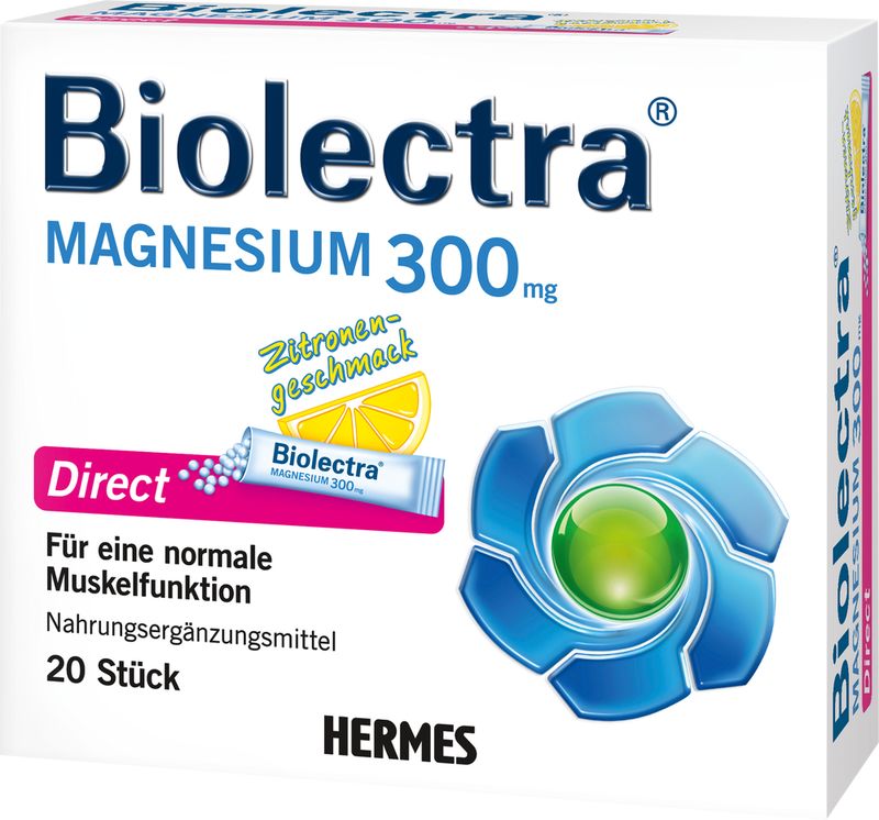 BIOLECTRA Magnesium 300 mg Direct Zitrone Sticks