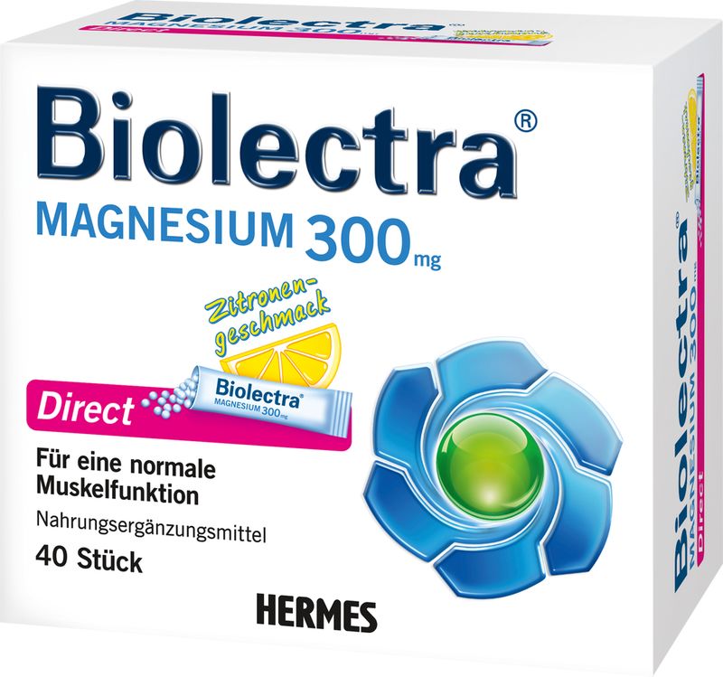 BIOLECTRA Magnesium 300 mg Direct Zitrone Sticks