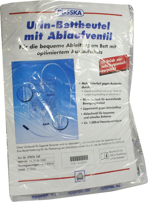 BETTBEUTEL 1500 ml m.Ablauf