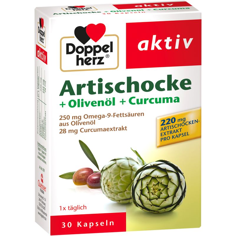 DOPPELHERZ Artischocke Curcuma+Olivenl Kapseln