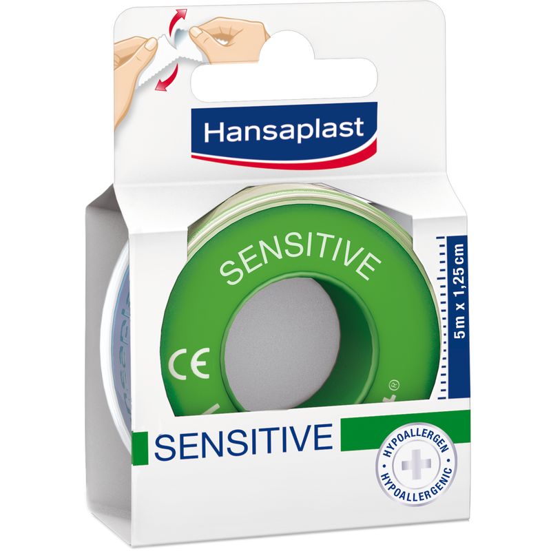 HANSAPLAST Fixierpfl.Sensitive 1,25 cmx5 m