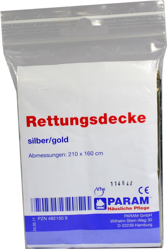 RETTUNGSDECKE gold/silber