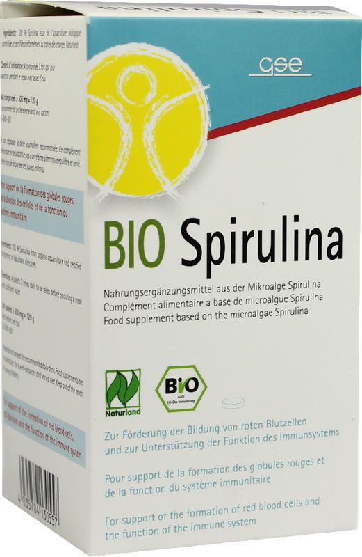GSE Spirulina 500 mg Bio Naturland Tabletten