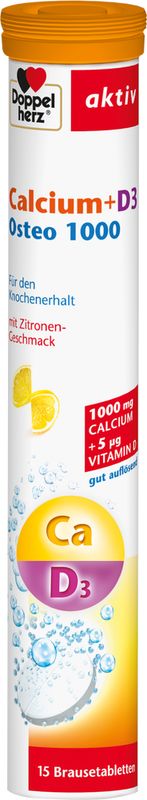 DOPPELHERZ Calcium+D3 Osteo 1.000 Brausetabletten