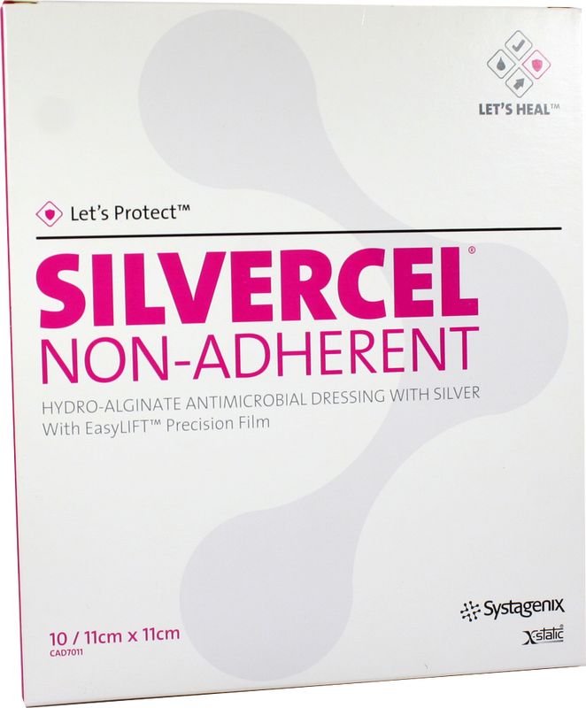 SILVERCEL non Adherent Hydroalginat Verb.11x11 cm