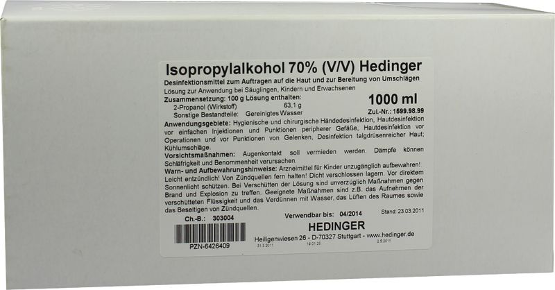 ISOPROPYLALKOHOL 70% Hedinger