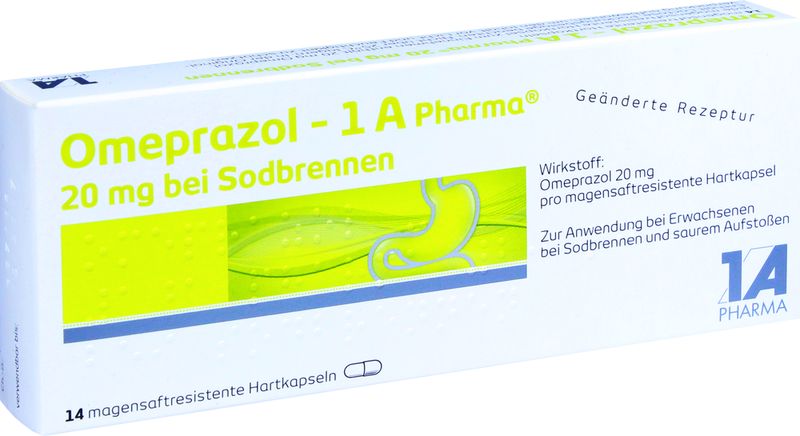 OMEPRAZOL-1A Pharma 20 mg bei Sodbrennen HKM