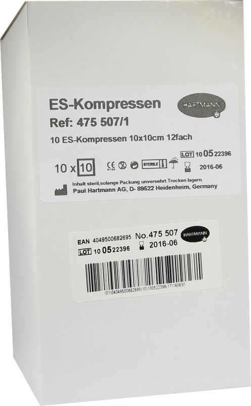 ES-KOMPRESSEN steril 10x10 cm 12fach Gropackung