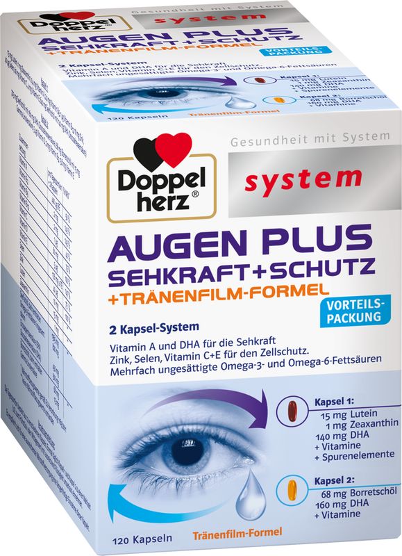 DOPPELHERZ Augen plus Sehkraft+Schutz system Kaps.