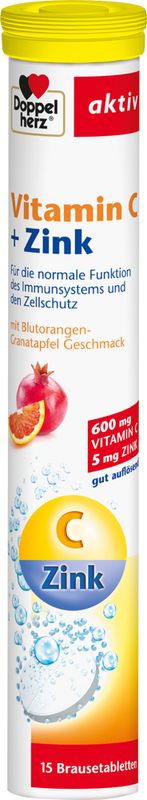 DOPPELHERZ Vitamin C+Zink Brausetabletten