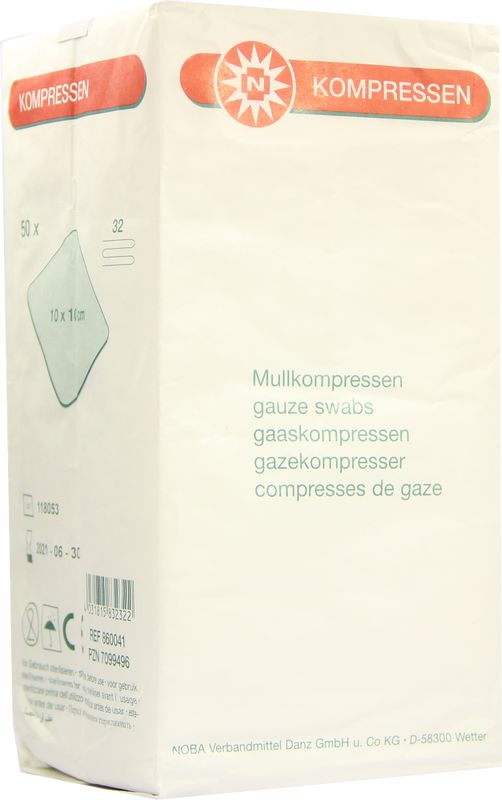 MULLKOMPRESSEN 10x10 cm unsteril 32fach