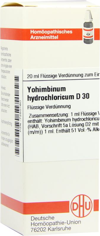 YOHIMBINUM HYDROCHLORICUM D 30 Dilution