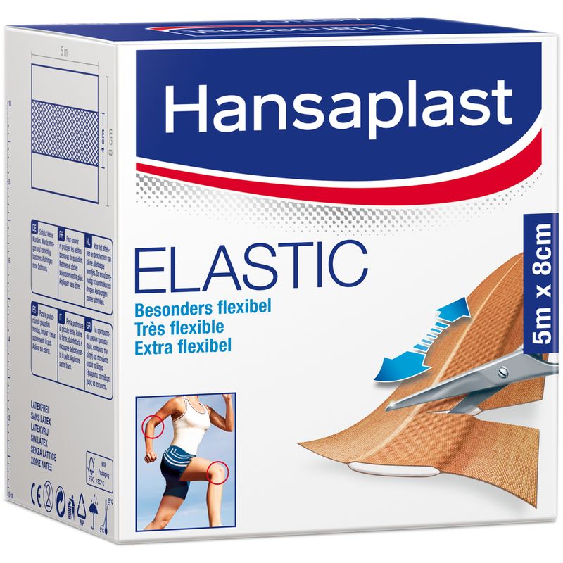 HANSAPLAST Elastic Pflaster 8 cmx5 m