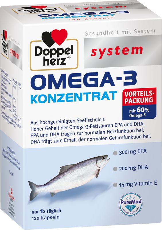 DOPPELHERZ Omega-3 Konzentrat system Kapseln