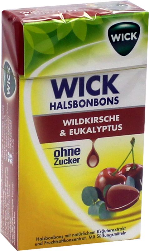 WICK Wildkirsche & Eukalyptus Bonbons o.Zucker