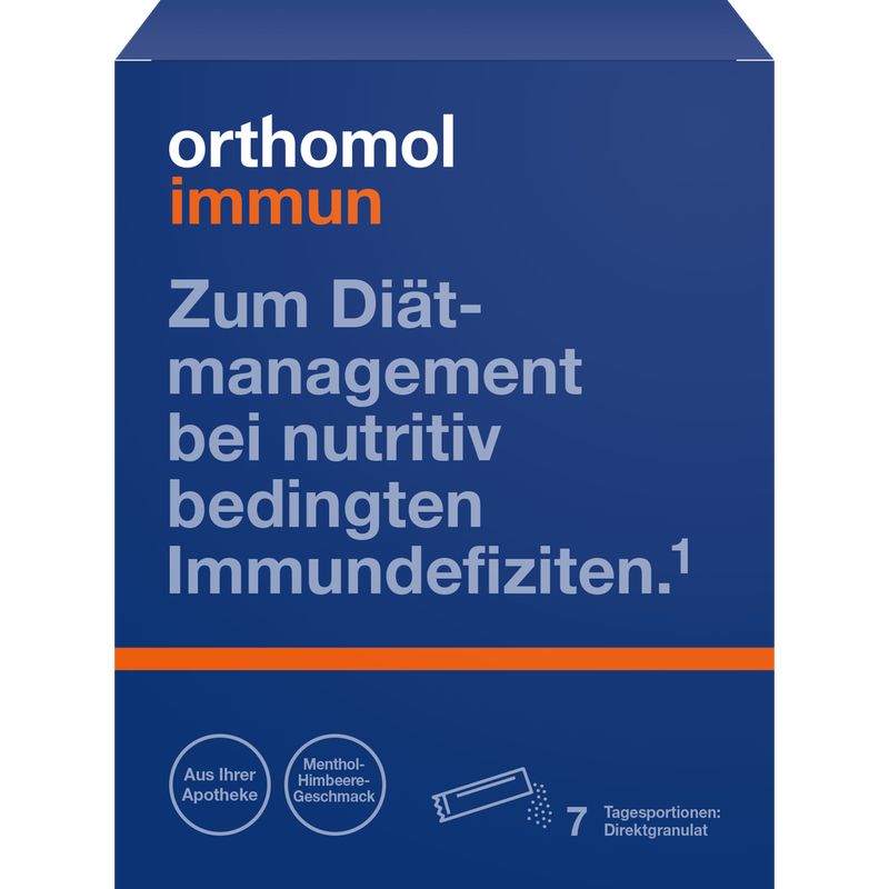 ORTHOMOL Immun Direktgranulat Himbeer/Menthol
