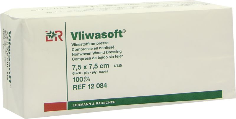 VLIWASOFT Vlieskompressen unsteril 7,5x7,5 cm 6l.