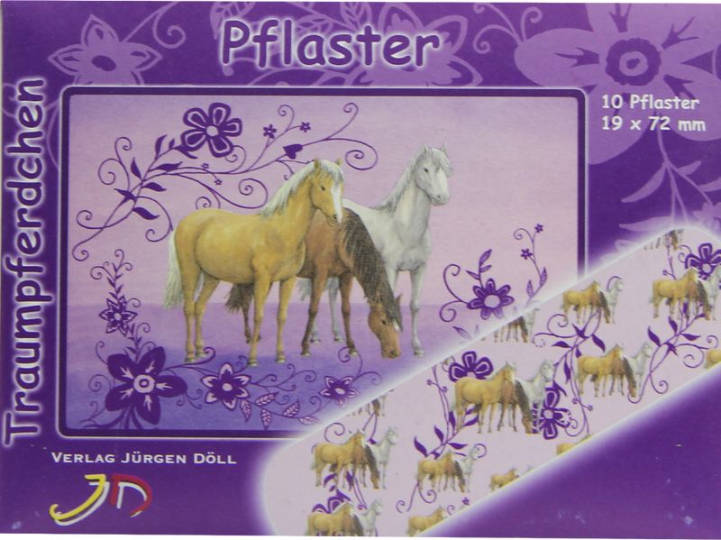 KINDERPFLASTER Traumpferdchen blau Briefchen