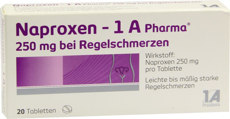 NAPROXEN-1A Pharma 250 mg b.Regelschmerzen Tabl.