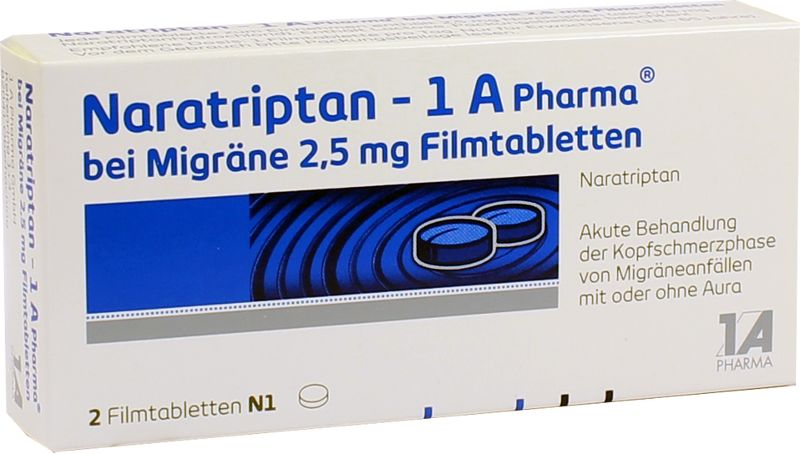 NARATRIPTAN-1A Pharma bei Migrne 2,5 mg Filmtabl.